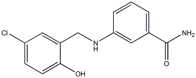 3-{[(5-chloro-2-hydroxyphenyl)methyl]amino}benzamide 结构式