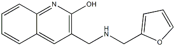 3-{[(furan-2-ylmethyl)amino]methyl}quinolin-2-ol 结构式