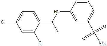 3-{[1-(2,4-dichlorophenyl)ethyl]amino}benzene-1-sulfonamide 结构式