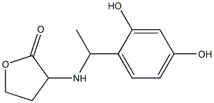 3-{[1-(2,4-dihydroxyphenyl)ethyl]amino}oxolan-2-one 结构式