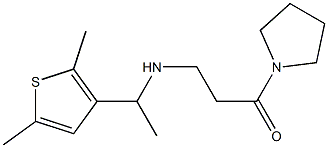 3-{[1-(2,5-dimethylthiophen-3-yl)ethyl]amino}-1-(pyrrolidin-1-yl)propan-1-one 结构式