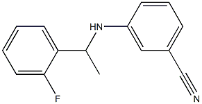 3-{[1-(2-fluorophenyl)ethyl]amino}benzonitrile 结构式