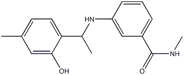 3-{[1-(2-hydroxy-4-methylphenyl)ethyl]amino}-N-methylbenzamide 结构式