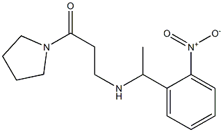 3-{[1-(2-nitrophenyl)ethyl]amino}-1-(pyrrolidin-1-yl)propan-1-one 结构式