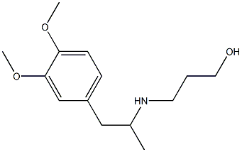 3-{[1-(3,4-dimethoxyphenyl)propan-2-yl]amino}propan-1-ol 结构式