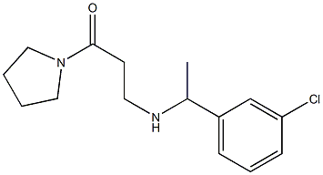 3-{[1-(3-chlorophenyl)ethyl]amino}-1-(pyrrolidin-1-yl)propan-1-one 结构式