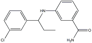 3-{[1-(3-chlorophenyl)propyl]amino}benzamide 结构式