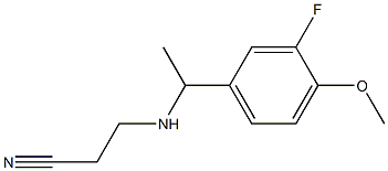 3-{[1-(3-fluoro-4-methoxyphenyl)ethyl]amino}propanenitrile 结构式