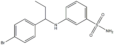 3-{[1-(4-bromophenyl)propyl]amino}benzene-1-sulfonamide 结构式