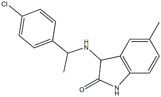 3-{[1-(4-chlorophenyl)ethyl]amino}-5-methyl-2,3-dihydro-1H-indol-2-one 结构式