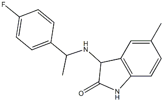 3-{[1-(4-fluorophenyl)ethyl]amino}-5-methyl-2,3-dihydro-1H-indol-2-one 结构式