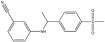 3-{[1-(4-methanesulfonylphenyl)ethyl]amino}benzonitrile 结构式