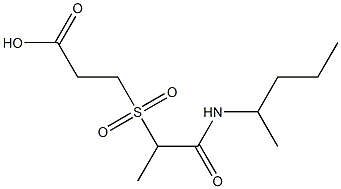 3-{[1-(pentan-2-ylcarbamoyl)ethane]sulfonyl}propanoic acid 结构式