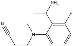 3-{[2-(1-aminoethyl)-3-fluorophenyl](methyl)amino}propanenitrile 结构式