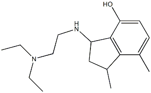 3-{[2-(diethylamino)ethyl]amino}-1,7-dimethyl-2,3-dihydro-1H-inden-4-ol 结构式