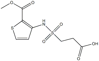 3-{[2-(methoxycarbonyl)thiophen-3-yl]sulfamoyl}propanoic acid 结构式