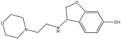 3-{[2-(morpholin-4-yl)ethyl]amino}-2,3-dihydro-1-benzofuran-6-ol 结构式