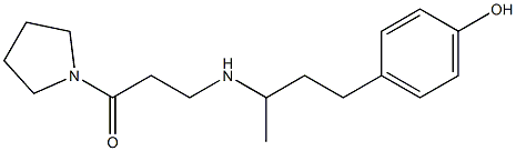 3-{[4-(4-hydroxyphenyl)butan-2-yl]amino}-1-(pyrrolidin-1-yl)propan-1-one 结构式