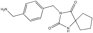 3-{[4-(aminomethyl)phenyl]methyl}-1,3-diazaspiro[4.4]nonane-2,4-dione 结构式