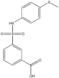 3-{[4-(methylsulfanyl)phenyl]sulfamoyl}benzoic acid 结构式