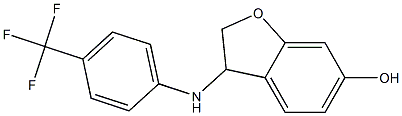 3-{[4-(trifluoromethyl)phenyl]amino}-2,3-dihydro-1-benzofuran-6-ol 结构式