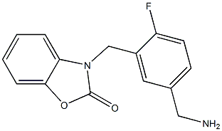 3-{[5-(aminomethyl)-2-fluorophenyl]methyl}-2,3-dihydro-1,3-benzoxazol-2-one 结构式