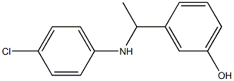 3-{1-[(4-chlorophenyl)amino]ethyl}phenol 结构式