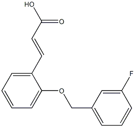 3-{2-[(3-fluorophenyl)methoxy]phenyl}prop-2-enoic acid 结构式