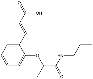 3-{2-[1-(propylcarbamoyl)ethoxy]phenyl}prop-2-enoic acid 结构式