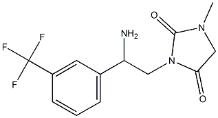 3-{2-amino-2-[3-(trifluoromethyl)phenyl]ethyl}-1-methylimidazolidine-2,4-dione 结构式