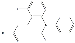 3-{2-chloro-6-[ethyl(phenyl)amino]phenyl}prop-2-enoic acid 结构式