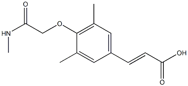 3-{3,5-dimethyl-4-[(methylcarbamoyl)methoxy]phenyl}prop-2-enoic acid 结构式