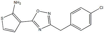3-{3-[(4-chlorophenyl)methyl]-1,2,4-oxadiazol-5-yl}thiophen-2-amine 结构式
