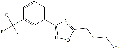 3-{3-[3-(trifluoromethyl)phenyl]-1,2,4-oxadiazol-5-yl}propan-1-amine 结构式