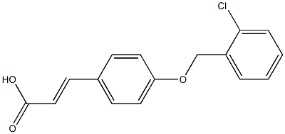 3-{4-[(2-chlorophenyl)methoxy]phenyl}prop-2-enoic acid 结构式