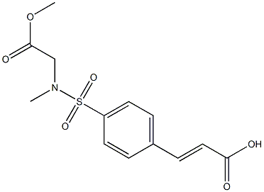 3-{4-[(2-methoxy-2-oxoethyl)(methyl)sulfamoyl]phenyl}prop-2-enoic acid 结构式