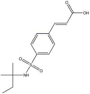 3-{4-[(2-methylbutan-2-yl)sulfamoyl]phenyl}prop-2-enoic acid 结构式