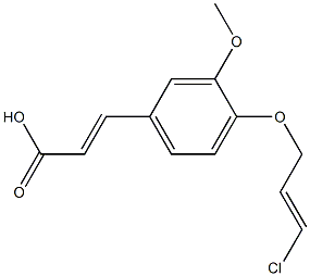 3-{4-[(3-chloroprop-2-en-1-yl)oxy]-3-methoxyphenyl}prop-2-enoic acid 结构式