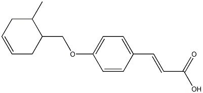 3-{4-[(6-methylcyclohex-3-en-1-yl)methoxy]phenyl}prop-2-enoic acid 结构式