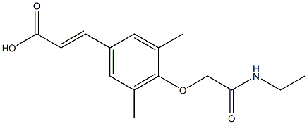 3-{4-[(ethylcarbamoyl)methoxy]-3,5-dimethylphenyl}prop-2-enoic acid 结构式