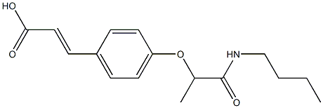 3-{4-[1-(butylcarbamoyl)ethoxy]phenyl}prop-2-enoic acid 结构式