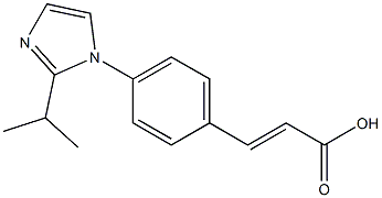 3-{4-[2-(propan-2-yl)-1H-imidazol-1-yl]phenyl}prop-2-enoic acid 结构式