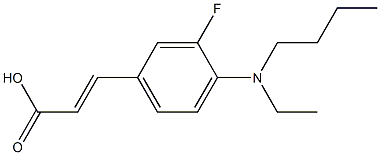 3-{4-[butyl(ethyl)amino]-3-fluorophenyl}prop-2-enoic acid 结构式