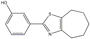 3-{4H,5H,6H,7H,8H-cyclohepta[d][1,3]thiazol-2-yl}phenol 结构式