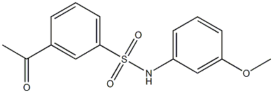 3-acetyl-N-(3-methoxyphenyl)benzene-1-sulfonamide 结构式