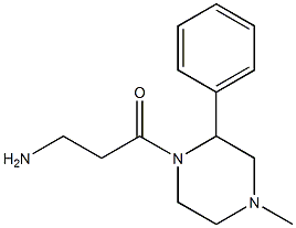 3-amino-1-(4-methyl-2-phenylpiperazin-1-yl)propan-1-one 结构式