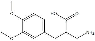 3-amino-2-[(3,4-dimethoxyphenyl)methyl]propanoic acid 结构式