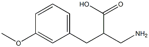 3-amino-2-[(3-methoxyphenyl)methyl]propanoic acid 结构式