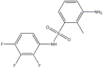 3-amino-2-methyl-N-(2,3,4-trifluorophenyl)benzene-1-sulfonamide 结构式