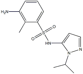 3-amino-2-methyl-N-[1-(propan-2-yl)-1H-pyrazol-5-yl]benzene-1-sulfonamide 结构式